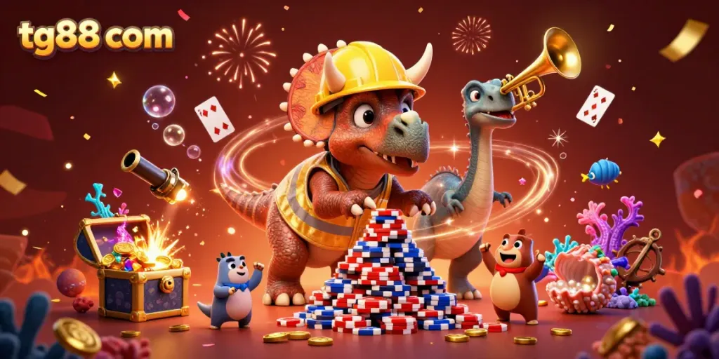 Gamblers enjoy exciting games at tg88 com with dynamic characters, vibrant visuals, and rich gambling elements.