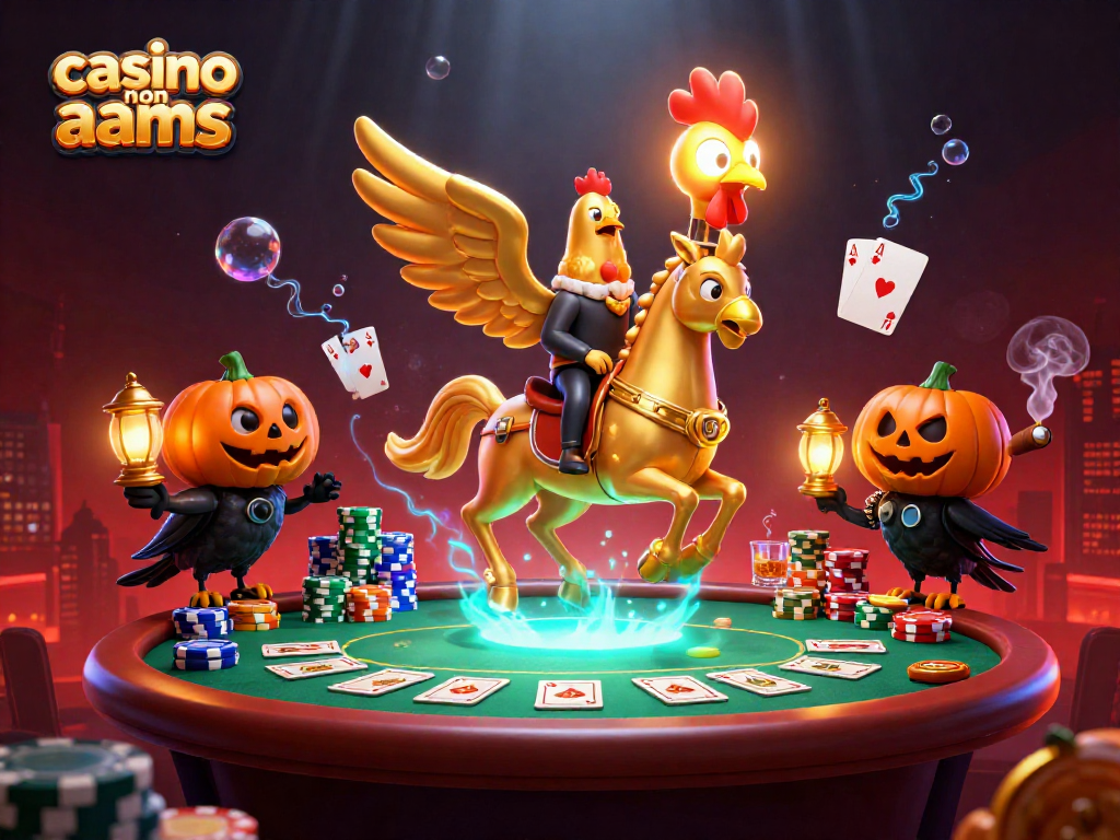 Gioca nei migliori casino non aams in un'illustrazione dettagliata di un casinò notturno.