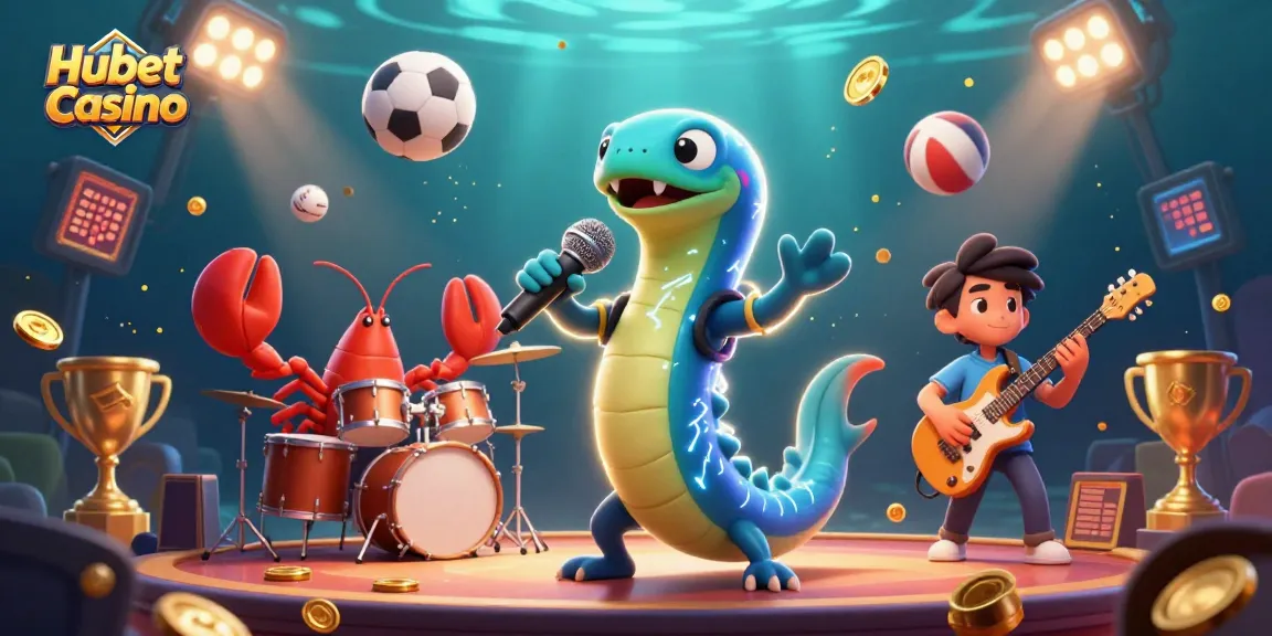 Experience excitement at Hubet Casino with electric eel DJ and an underwater performance scene.