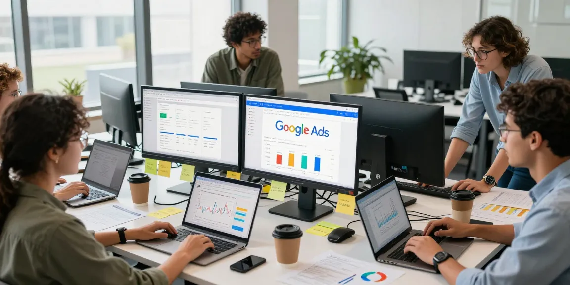 Team analyzing Google Ads & Meta Ads in Zimbabwe, showcasing dynamic collaboration and marketing performance.
