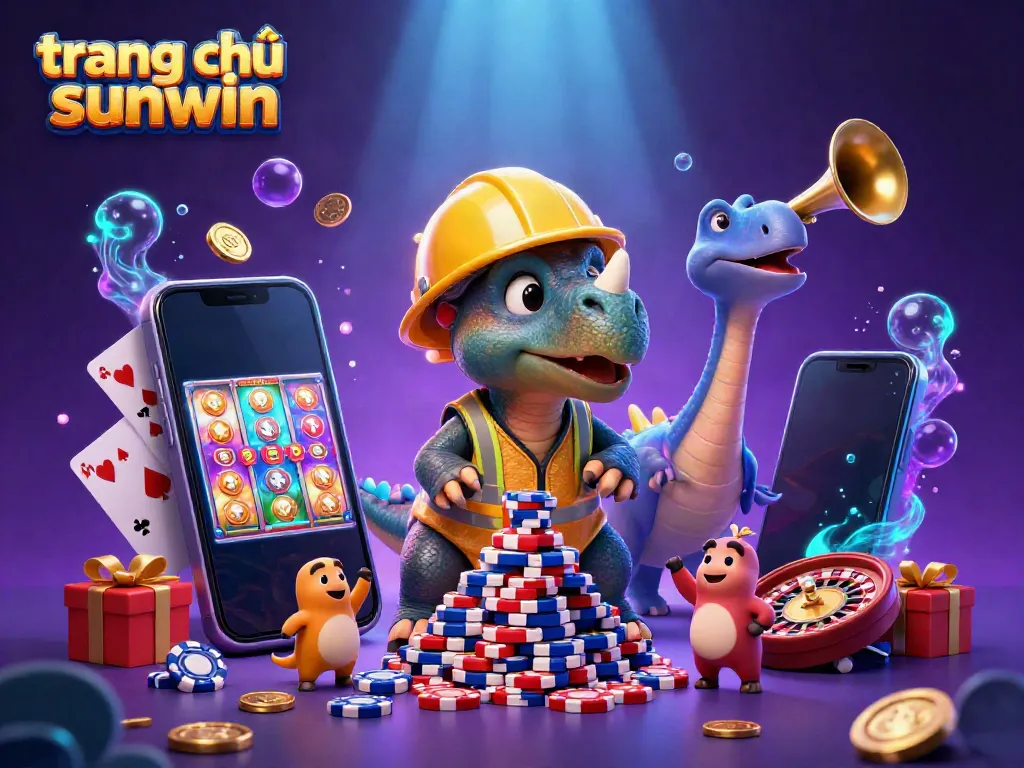 Experience the excitement of gambling with trang chủ sunwin's vibrant casino scene filled with playful characters, games, and rewards.