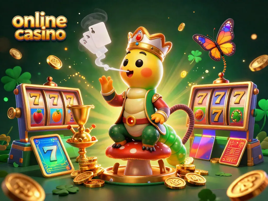Engage in thrilling online casino adventures with a vibrant 3D illustration of a hookah-master character.