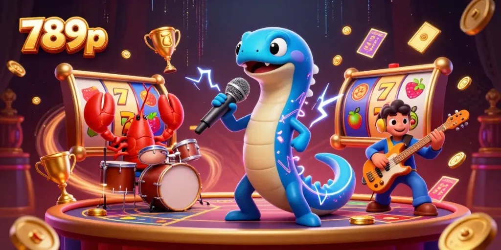 Experience the excitement of 789p with electric eel DJ and vibrant casino elements.