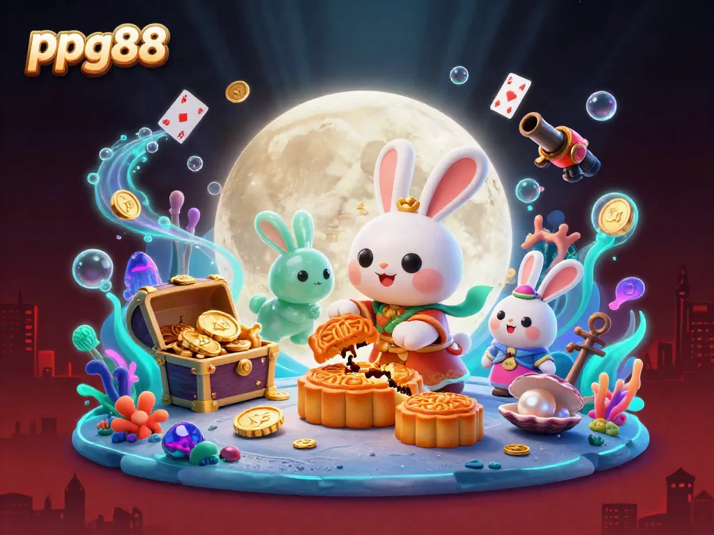 Engage in winning strategies at ppg88 with a vibrant 3D casino scene featuring playful elements.